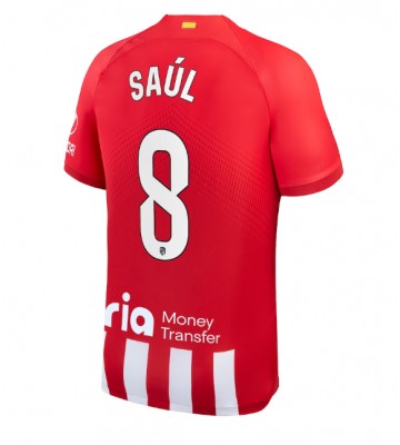 Atletico Madrid Saul Niguez #8 Primera Equipación 2023-24 Manga Corta